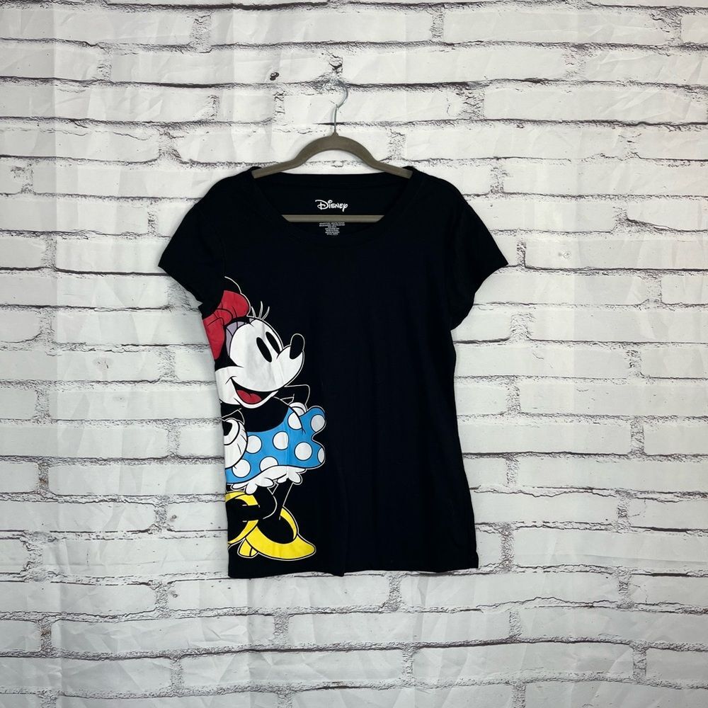 Disney Minnie Mouse Graphic T-Shirt Black White XL Vintage Cartoon Streetwear